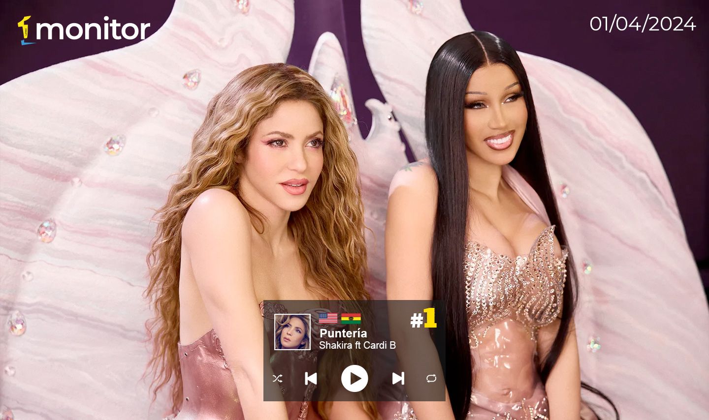 Shakira y Cardi B dan en el blanco. “Puntería” es #1 en USA