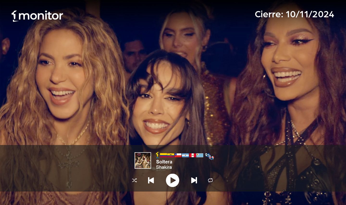 El himno de empoderamiento de Shakira extiende su dominio por toda Iberoamérica￼
