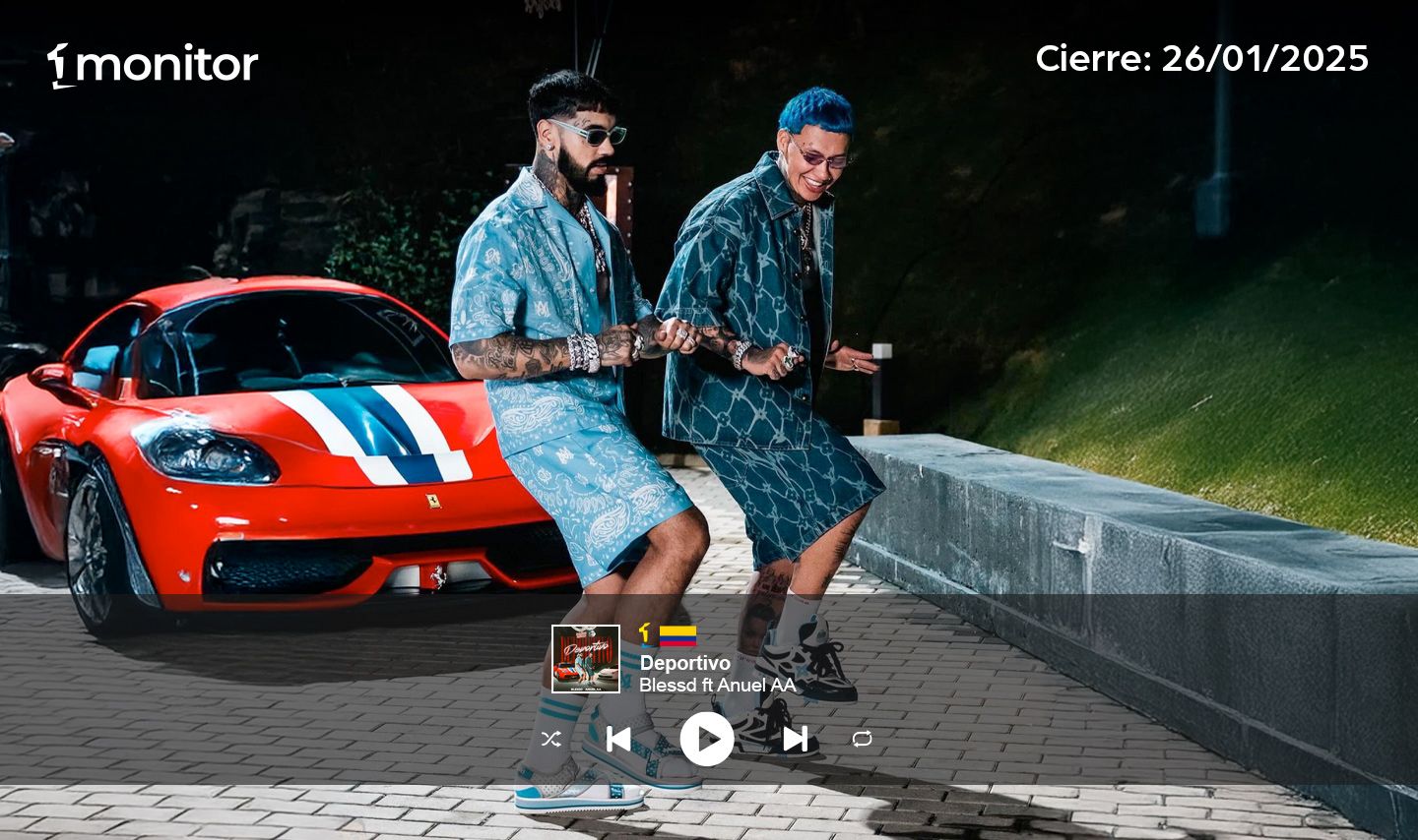 El reggaeton es #1 con «Deportivo» de Blessd y Anuel AA￼