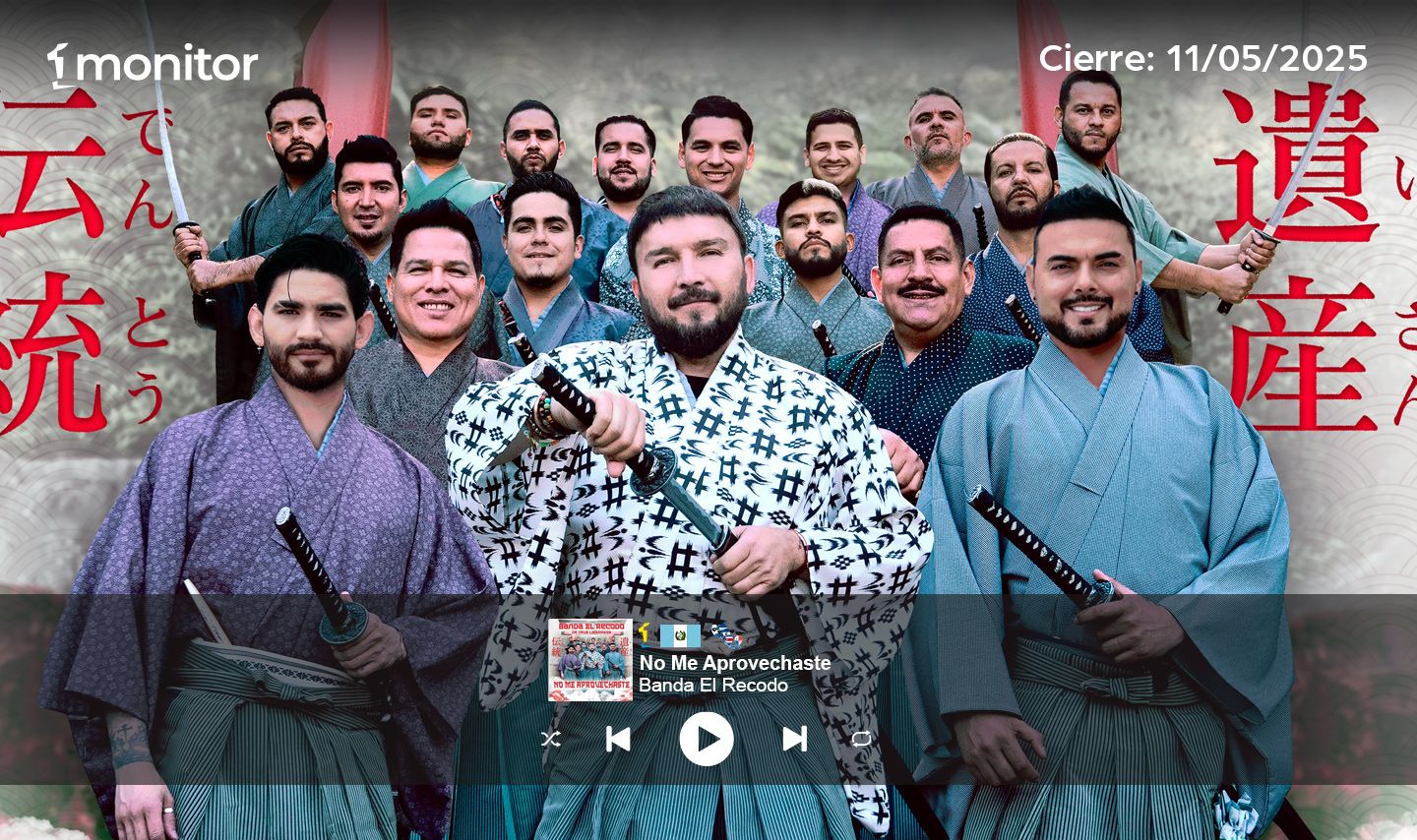 El Recodo es #1 en toda Centroamérica con “No Me Aprovechaste”￼