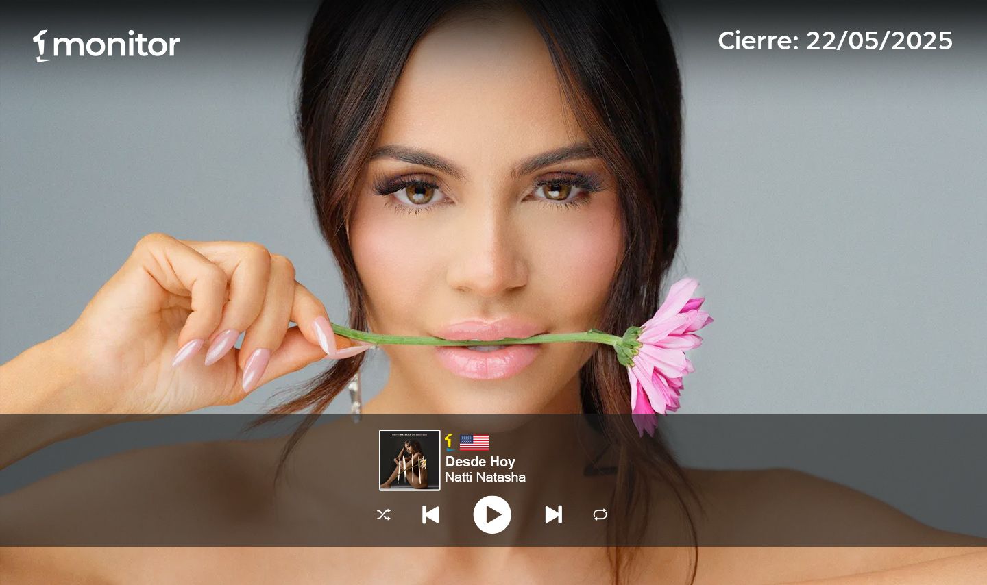 La bachata de Natti Natasha vuelve a ser #1 en USA con “Desde Hoy”￼