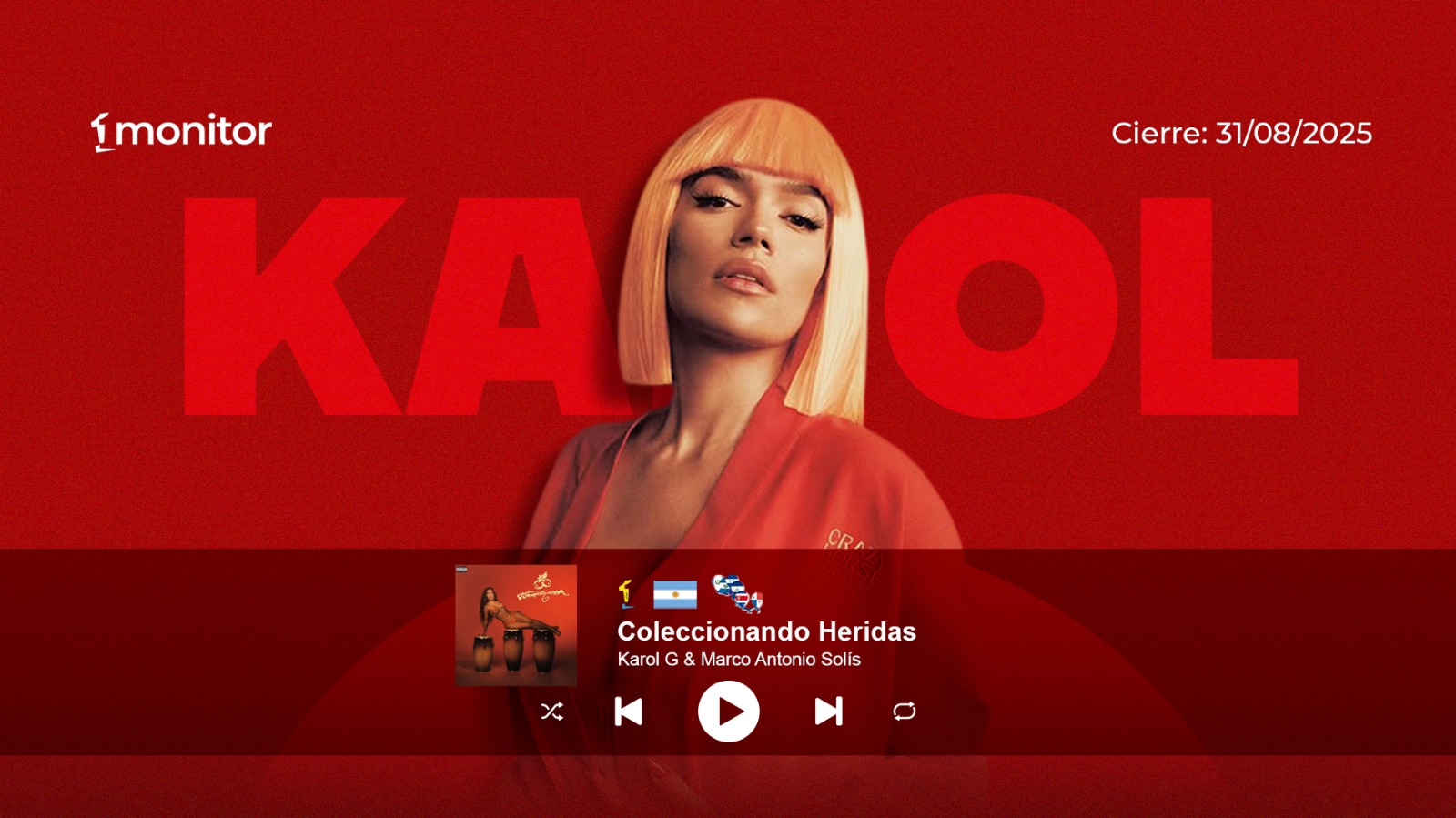 Karol G y Marco Antonio Solís conquistan Centroamérica con Coleccionando heridas