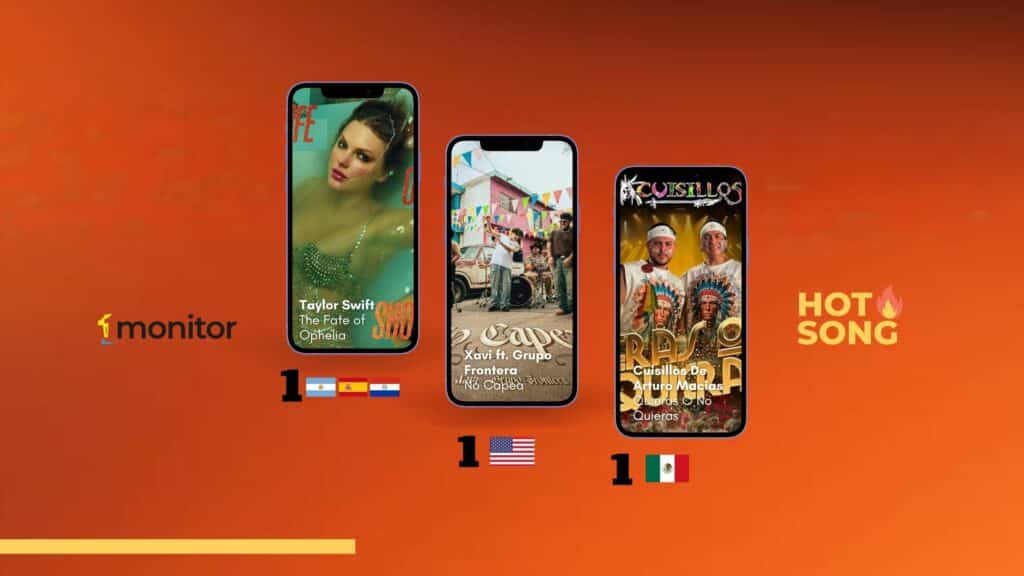Los nuevos #1 del Hot Song monitorLATINO celebran la diversidad de la música latina, desde Cuisillos y Xavi hasta Marc Anthony, Taylor Swift y Ricky Martin.