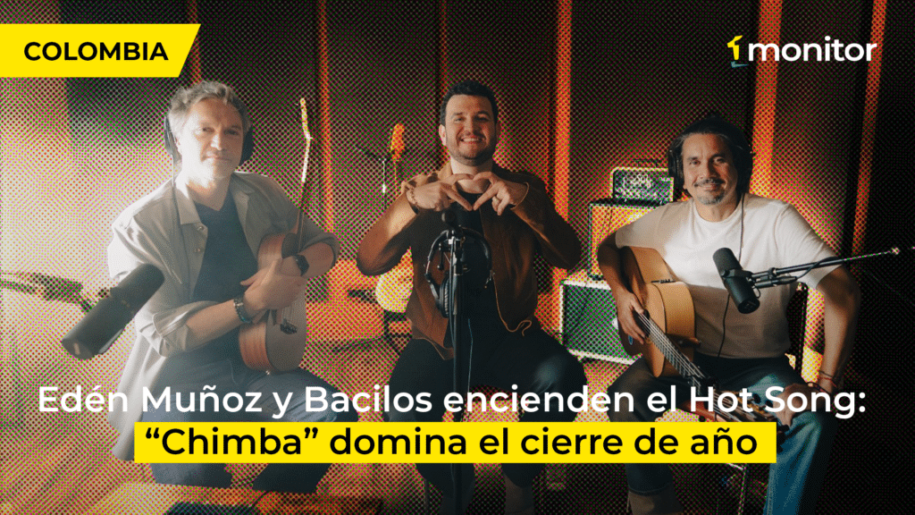 Edén Muñoz y Bacilos lideran el Hot Song de Colombia con “Chimba”