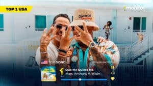 Marc Anthony y Wisin celebran el #1 en el Top monitorLATINO USA con “Que Me Quiera Má”