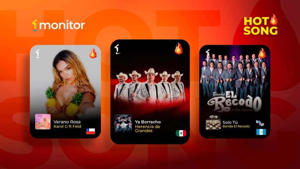 Herencia De Grandes, Karol G y Banda El Recodo lideran los HotSongs de la semana en distintos territorios según monitorLATINO