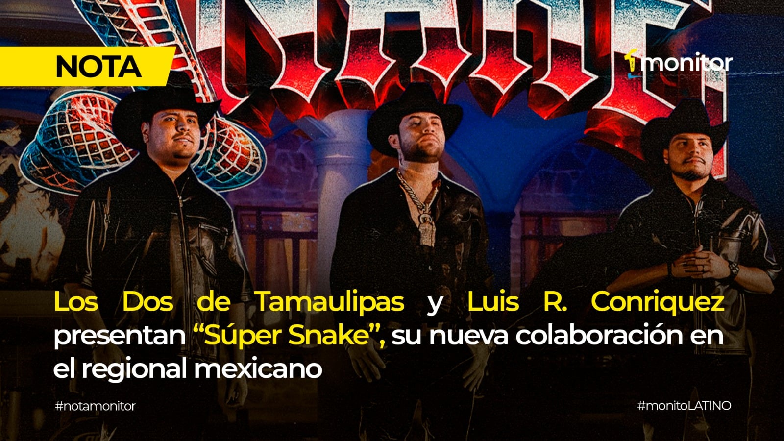 Los Dos de Tamaulipas y Luis R. Conriquez en grabación de “Súper Snake” en Zapopan