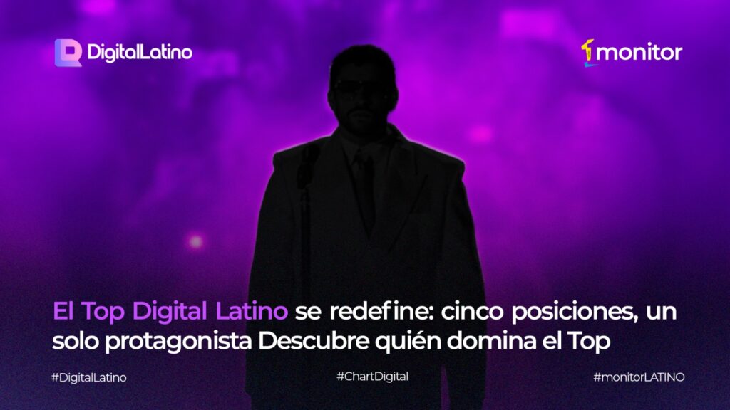 Top Digital Latino dominado por un solo artista en las cinco posiciones del ranking