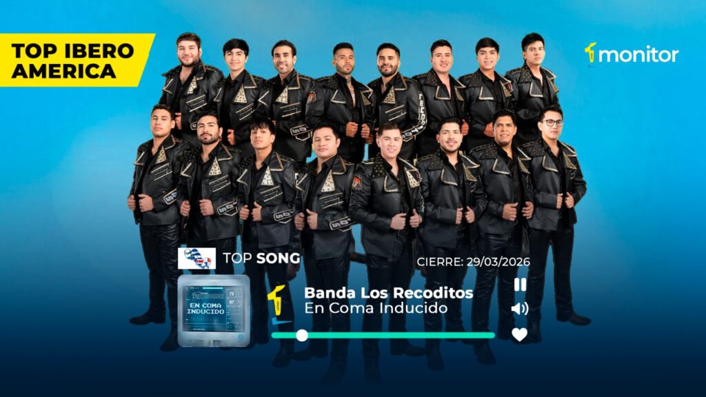 Banda Los Recoditos número uno en Iberoamérica con En Coma Inducido monitorLATINO