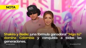 Shakira y Beéle promocionando Algo Tú número uno en Colombia