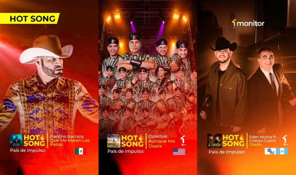 Pancho Barraza, Cuisillos y Eden Muñoz con Cristian Castro en HotSongs 2026