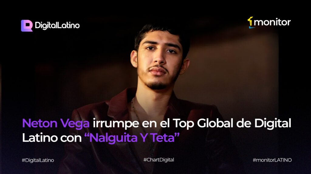 Neton Vega entrando al Top Global de Digital Latino con Nalguita Y Teta