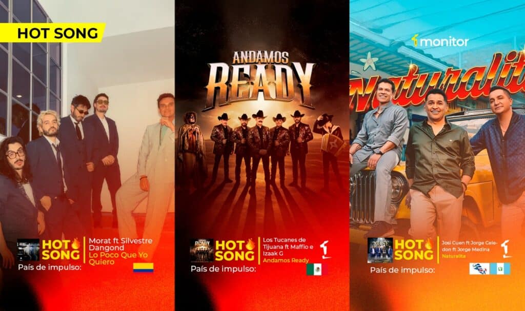 HotSongs Iberoamérica | Los Tucanes, Morat x Silvestre y Naturalita dominan la semana