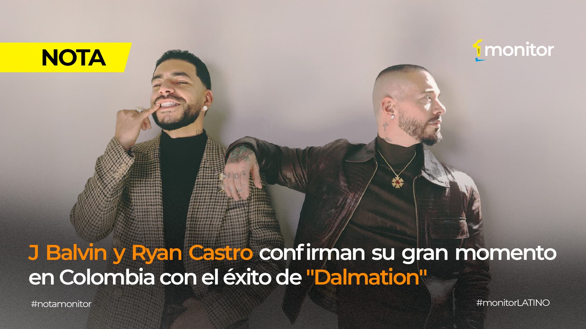 J Balvin y Ryan Castro celebran el éxito de "Dalmation" tras alcanzar el primer lugar de los charts en Colombia.