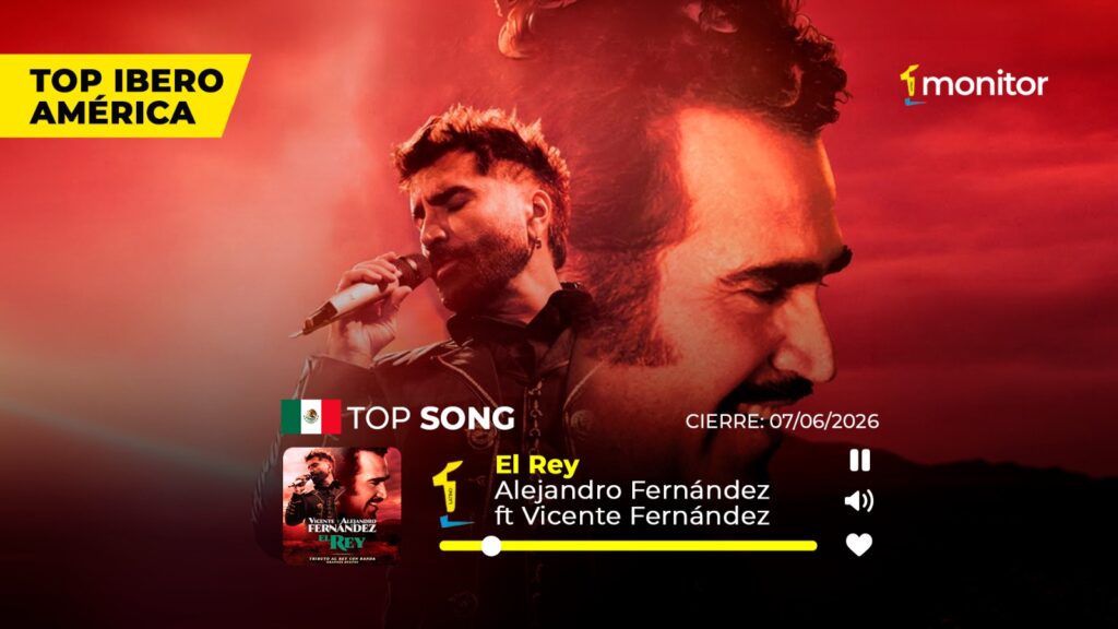 Vicente Fernández y Alejandro Fernández alcanzan el número uno en México con El Rey según monitorLATINO.