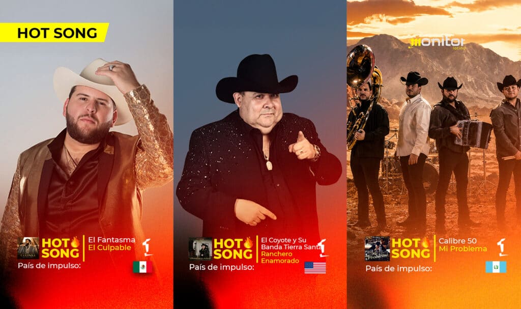 El Fantasma, El Coyote y Calibre 50 destacan en HotSongs de la semana