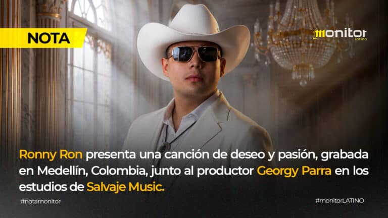 Ronny Ron presenta una canción de deseo y pasión, grabada en Medellín, Colombia, junto al productor Georgy Parra en los estudios de Salvaje Music.