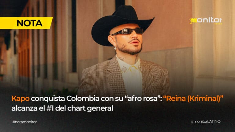 KAPO CONQUISTA COLOMBIA CON SU “AFRO ROSA”: “REINA (KRIMINAL)” ALCANZA EL #1 DEL CHART GENERAL