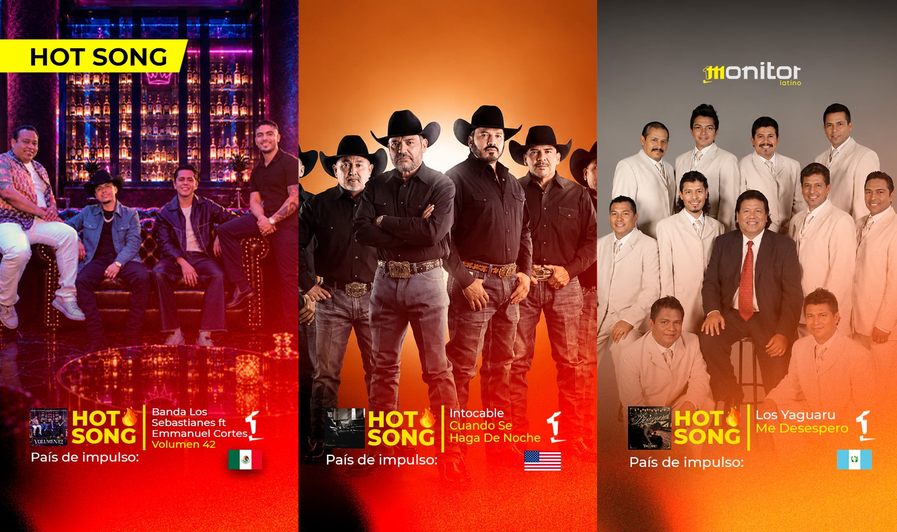 Del amor secreto a la nostalgia: Los Sebastianes, Intocable y Los Yaguarú destacan en los HotSongs de la semana